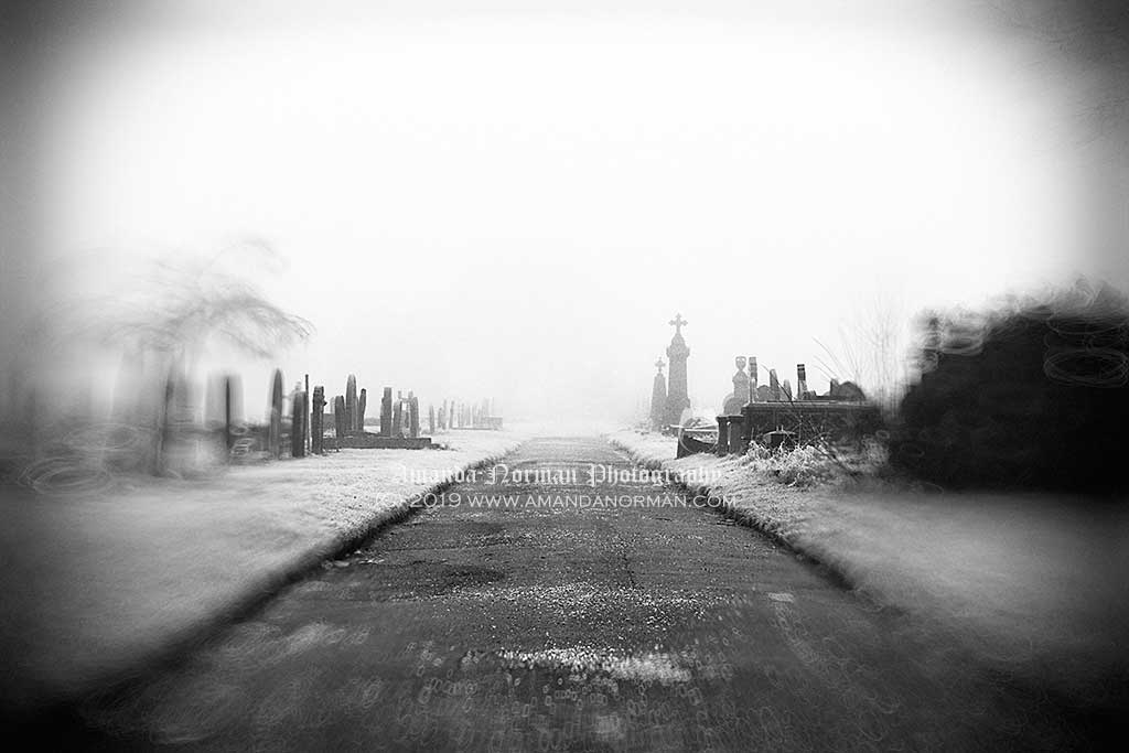 Victorian Cemetery in the Fog