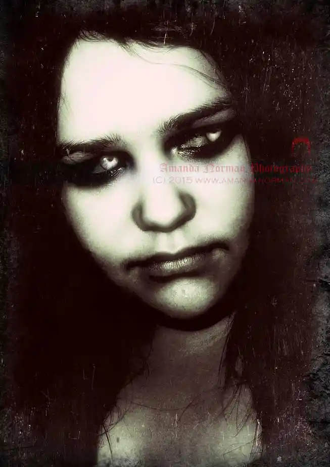 Portrait of a girl in a Gothic horror style by Amanda Norman Photography