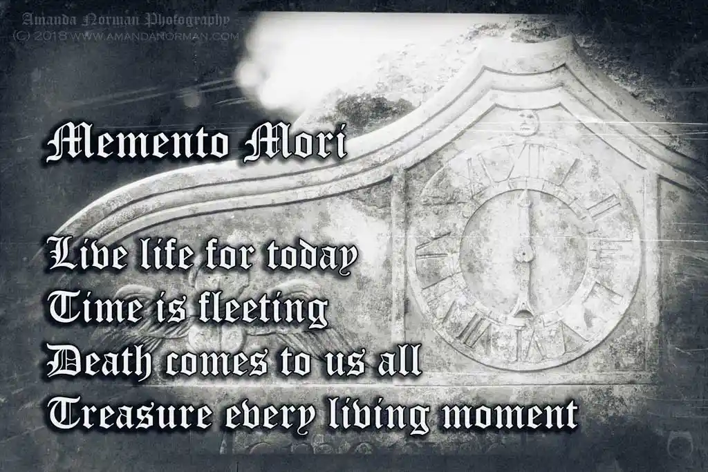A poster about Memento Mori