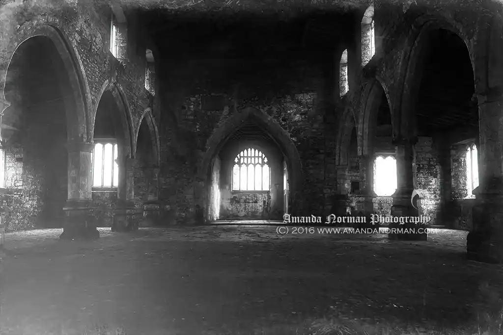 Inside St Boltoph Abbey ruins in Lincolnshire