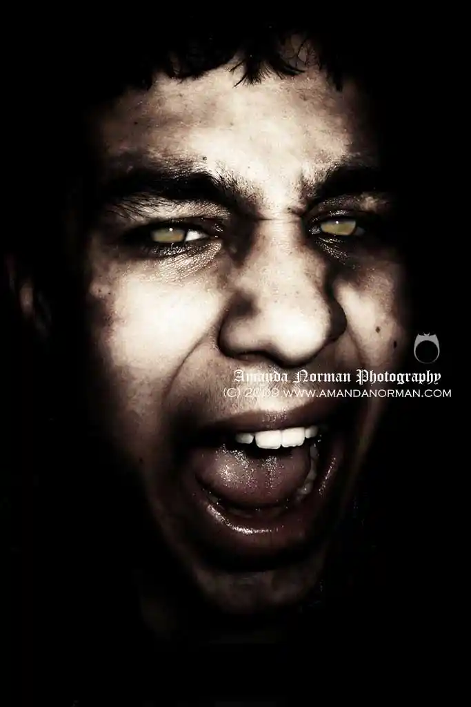 Portrait of a zombie by Amanda Norman